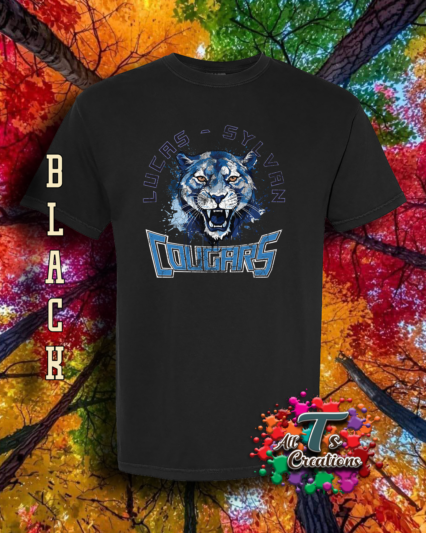 Lucas Sylvan Cougars T-Shirt (Grunge)