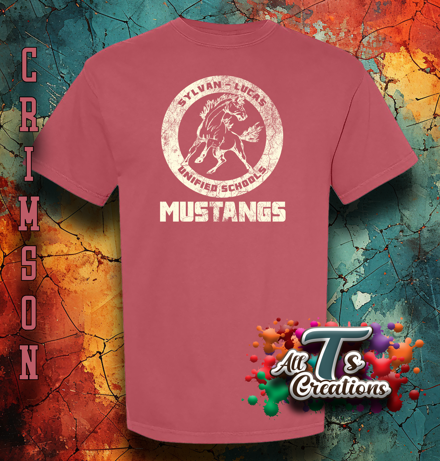 Vintage Look Sylvan Lucas Mustangs T-Shirt