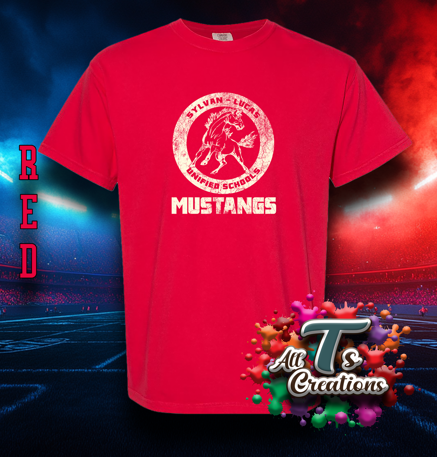 Vintage Look Sylvan Lucas Mustangs T-Shirt